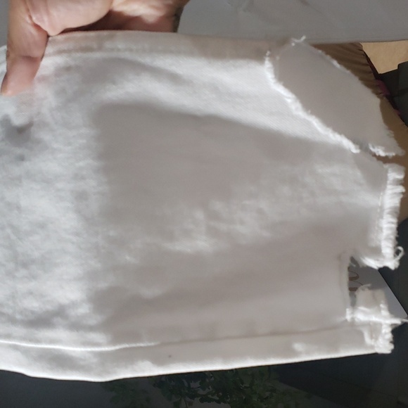 We Free People Tapered Baggy Boyfriend Jeans Chalk White Distres - Picture 7 of 11